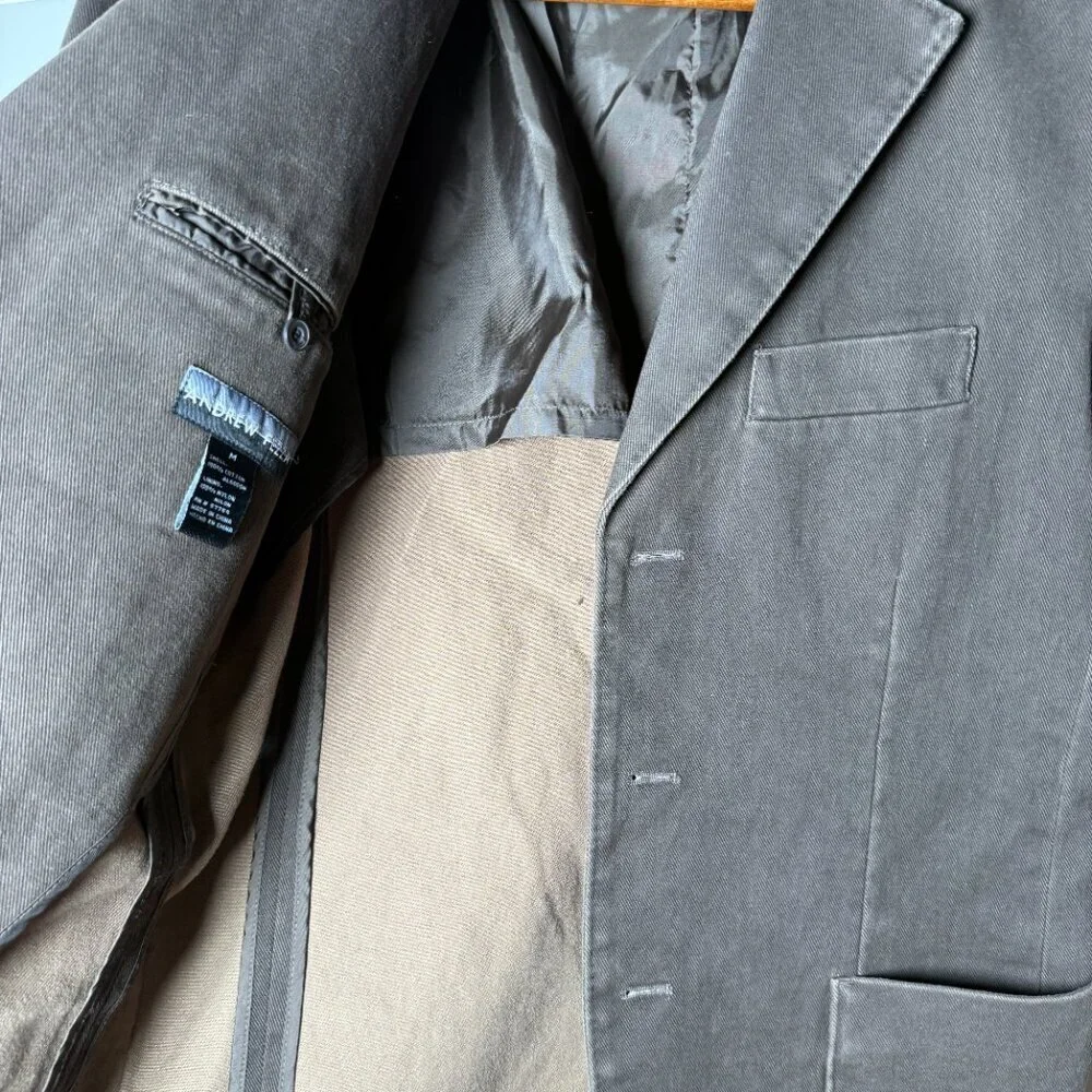 Andrew Fezza Size M Men's Sport Coat Blazer Jacket Brown- NWT